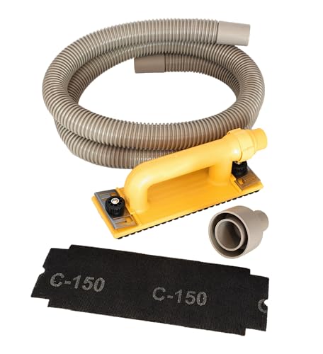 Hyde Tools 09165 Dust-Free Drywall Vacuum Hand Sander with 6-Foot Hose - Image 1