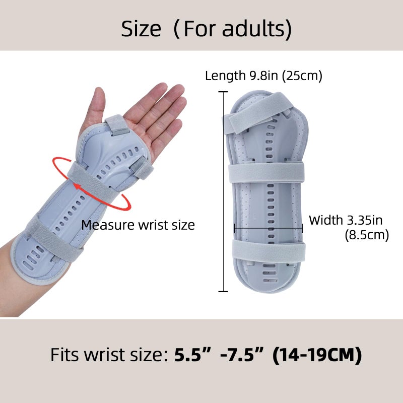 TIERSINI Wrist Fracture Splint,Wrist Brace,for Fractures,Sprains,Pain and Swelling,Arthritis,Tendonitis,Removable Splints for Adult(Left Hand) - Image 5