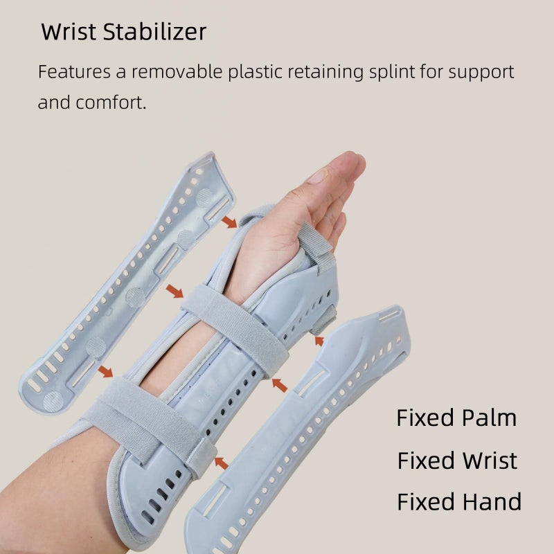TIERSINI Wrist Fracture Splint,Wrist Brace,for Fractures,Sprains,Pain and Swelling,Arthritis,Tendonitis,Removable Splints for Adult(Left Hand) - Image 2