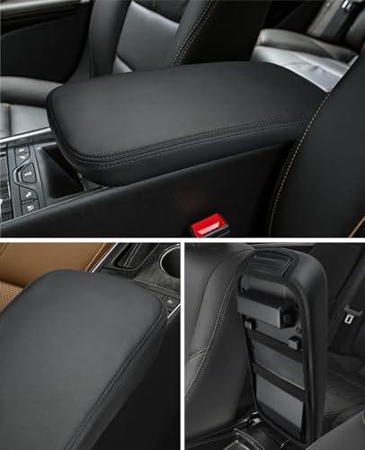 INTGET Center Console Cover for Chevy Impala Accessories 2014-2020 Leather Center Arm Rest Lid Cover Interior Accessories for Chevrolet Impala 2014 2015 2016 2017 2018 2019 2020 (Skin Only) - Image 5