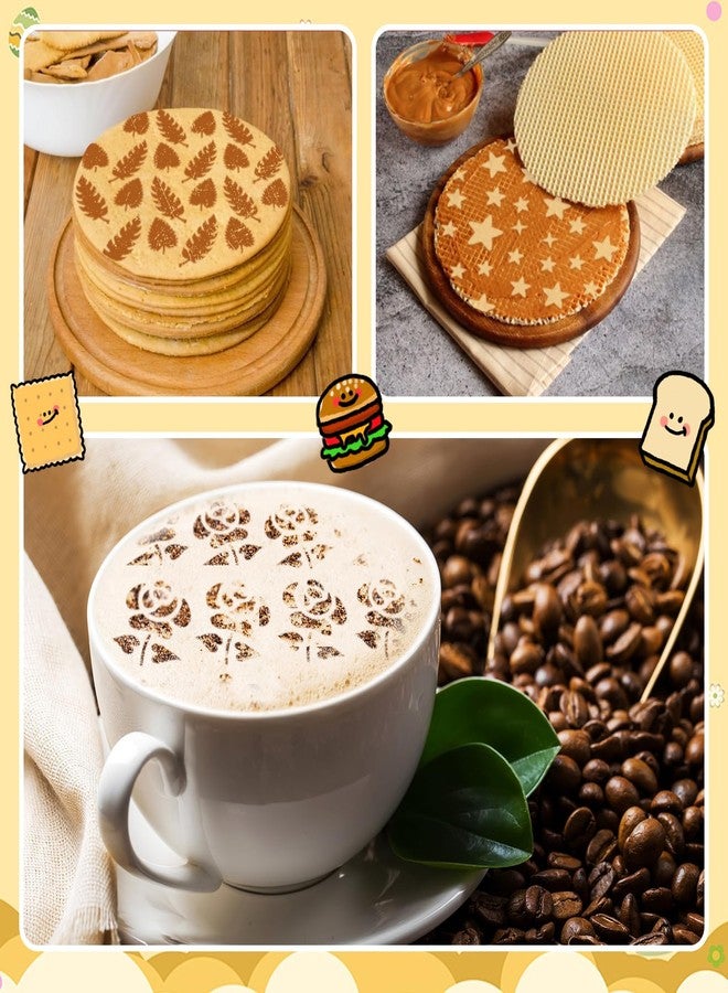JULBEAR 36 PCS Cookie Stencil, Royal Icing Cookie Cake Stencils Reusable Pattern Airbrush Templates Mold Tools for Cookies Baking Painting Dessert Coffee Decoration DIY Party Decor（5.5x5.5 inches） - Image 5