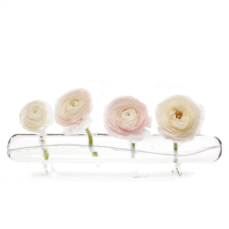 Chive â€˜Hudson Fluteâ€™ Multi-Chambered Flower Bud Vase â€” Cute, Beautiful Glass Vases for Flowers & House Plants â€” Large (4-Hole) - Image 3