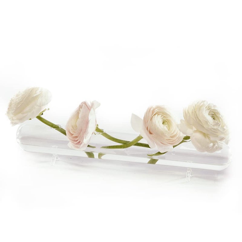 Chive â€˜Hudson Fluteâ€™ Multi-Chambered Flower Bud Vase â€” Cute, Beautiful Glass Vases for Flowers & House Plants â€” Large (4-Hole) - Image 1