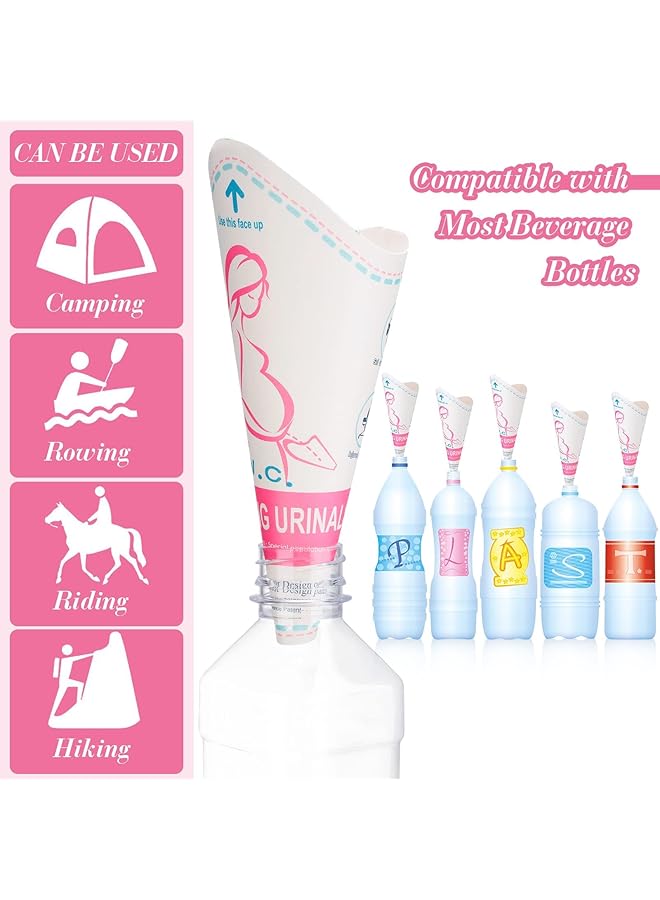 Excefore Disposable Female Urination 50 Pcs Device Portable Girl Urinal Funnel Waterproof Standing Pee For Women Travel Cup Urine Pocket Toilet Camping Hiking Pregnant - Image 3