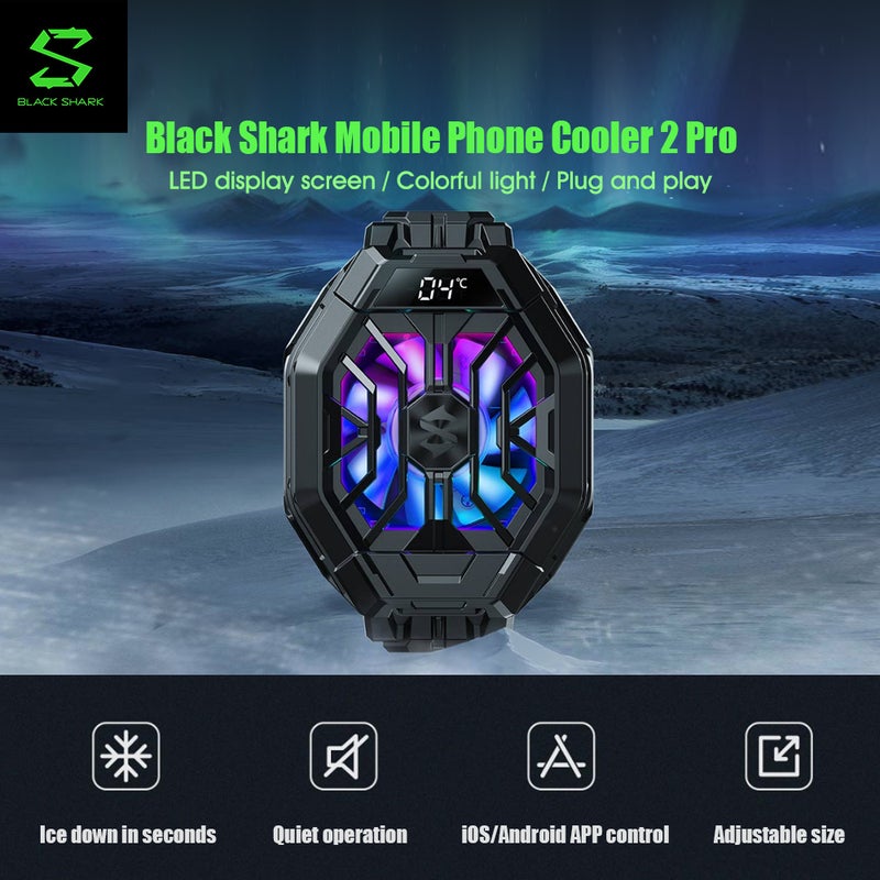 Black Shark Mobile Phone Cooler 2 Pro Phone Cooler Radiator for 2.63-3.46 inches iOS/Android Gaming Phone/Smartphone Semiconductor Heatsink Cooling Fan - Image 3