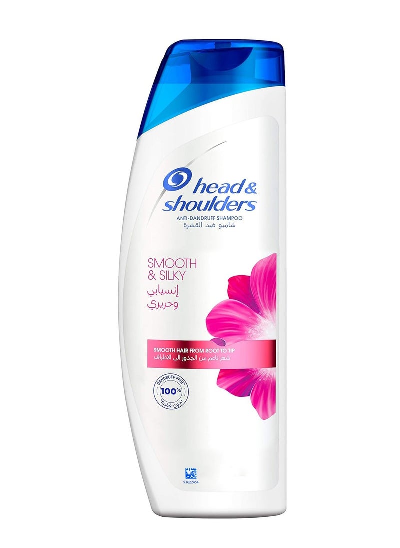 Head & Shoulders Smooth And Silky Anti-Dandruff Shampoo 390ml  - Image 1