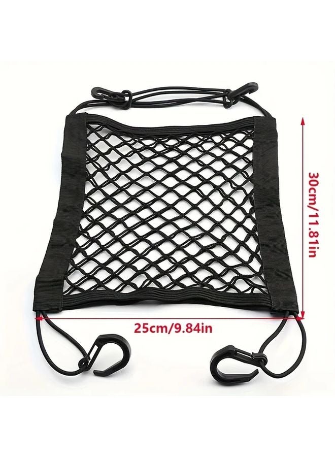Black Motorcycle Trunk Net Adjustable Helmet Holder Rear Seat Storage Carrier - Image 4