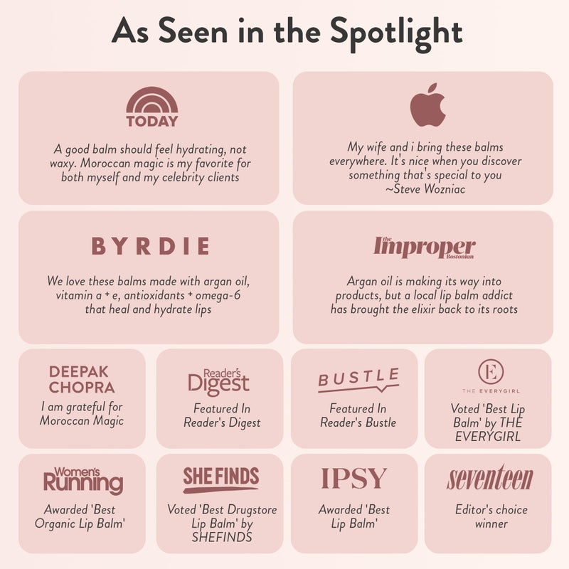 Moroccan Magic Organic Peppermint Eucalyptus Lip Balm 3 Pack | Ultra-Hydrating Argan & Essential Oil Lip Moisturizer + Vitamin E | Natural Mint Chapstick for Dry Lips | Non-Toxic | Organic Lip Balm - Image 5