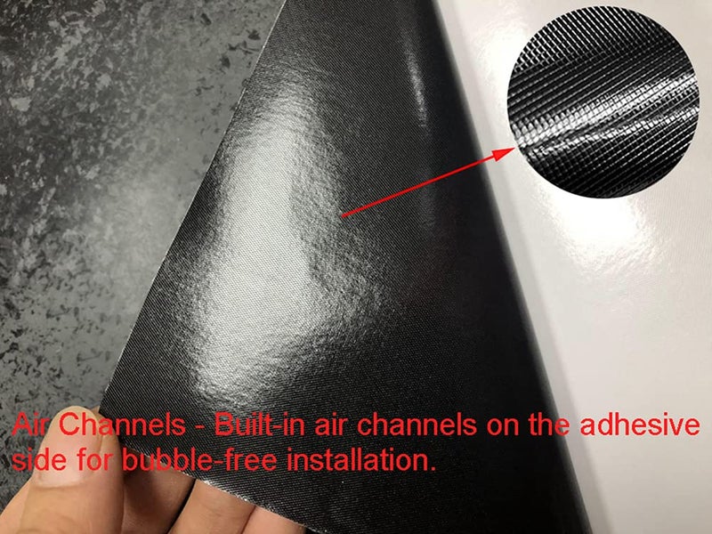 LZLRUN Forged Matte Carbon Fiber Black Vinyl Wrap Roll Air Release Sticker Sheet Film DIY Decal Car Auto Vehicle Morotcycle Self Adhesive - 1ft x 3.5ft - Image 3