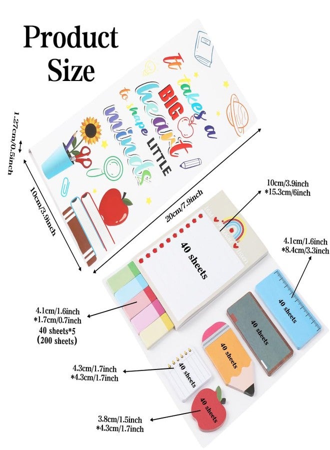 QPIXVB Teacher Sticky Notes,Teacher Gifts,Teachers Appreciation Gifts,Blackboard Self-Sticky Notes Set Cute,School Office Supplies,Halloween Thanksgiving Teachers Gift - Image 2