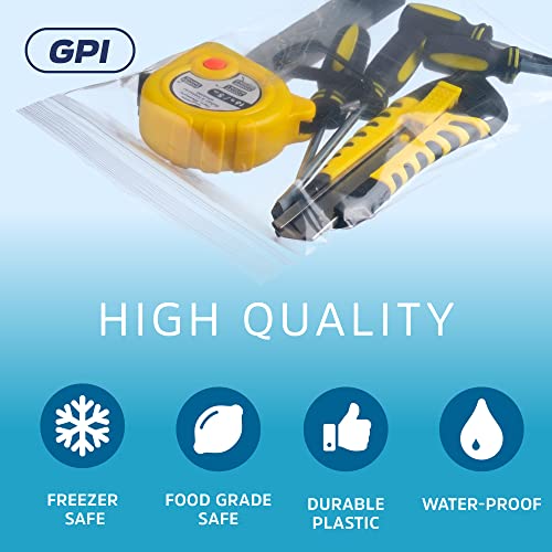 GPI POLY GPI - 6 Mil, Extra Heavy-Duty, 6" x 6" Clear Plastic Reclosable Zip Bags, Puncture-Resistant, Strong Resealable Poly Bags, With Lock Zipper Seal, For Screws, Nuts, Bolts & Constuction, 100 Count - Image 4