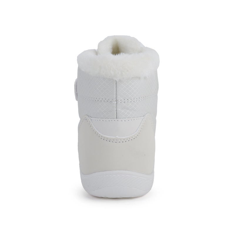 2024 Winter New Children'S High-Top Fleece-Lined Thick Wide-Head Cotton Shoes Outdoor Warm Snow Boots - Image 4