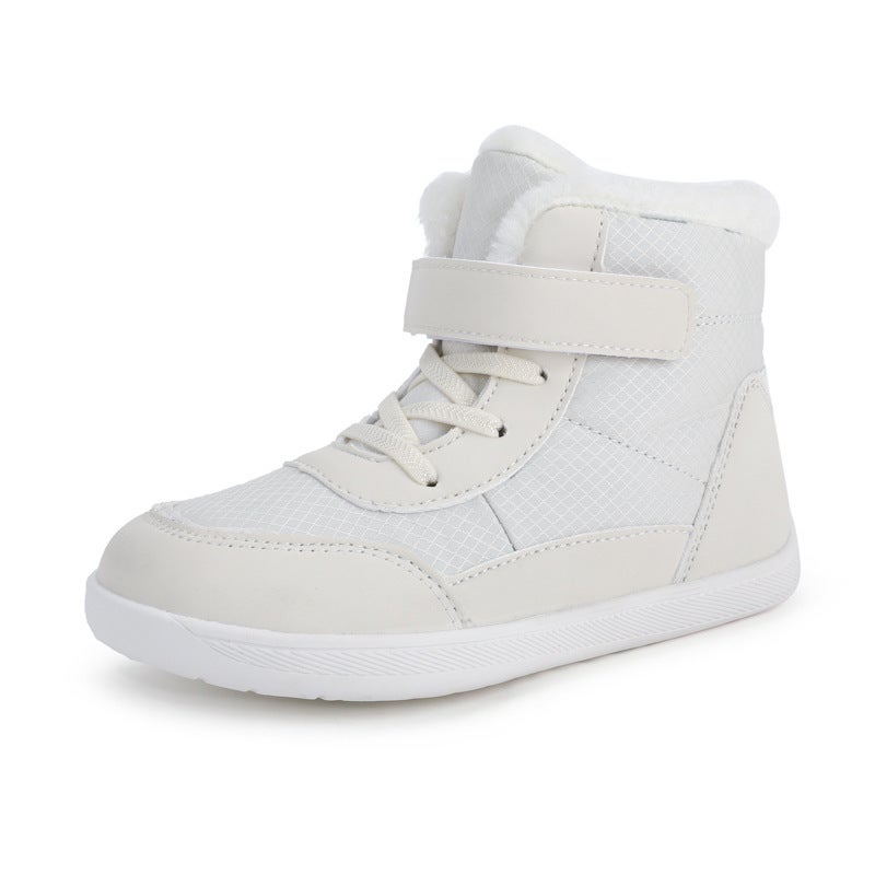 2024 Winter New Children'S High-Top Fleece-Lined Thick Wide-Head Cotton Shoes Outdoor Warm Snow Boots - Image 2