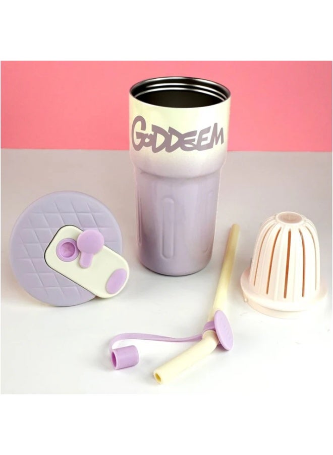 LITTLE SURPRISE BOX Lilac Ombre Shaded Stainless Steel  Tumbler Water Bottle, 550ml - Image 4