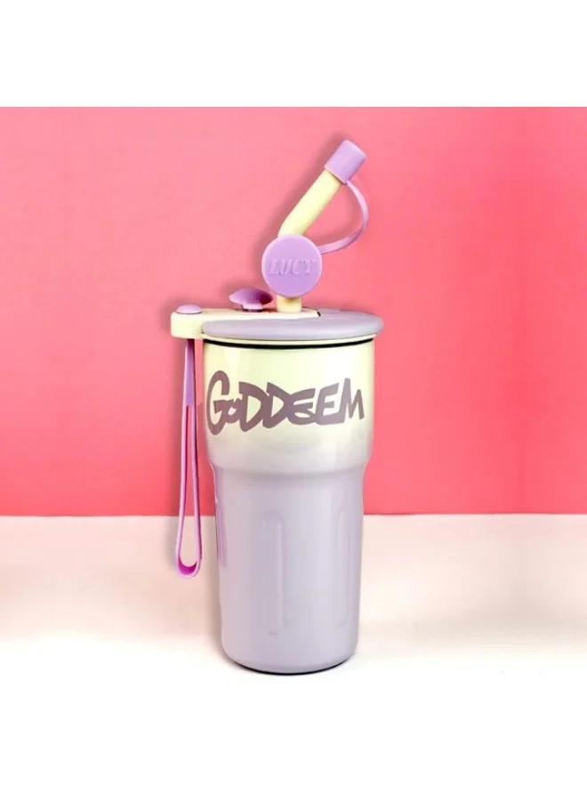 LITTLE SURPRISE BOX Lilac Ombre Shaded Stainless Steel  Tumbler Water Bottle, 550ml