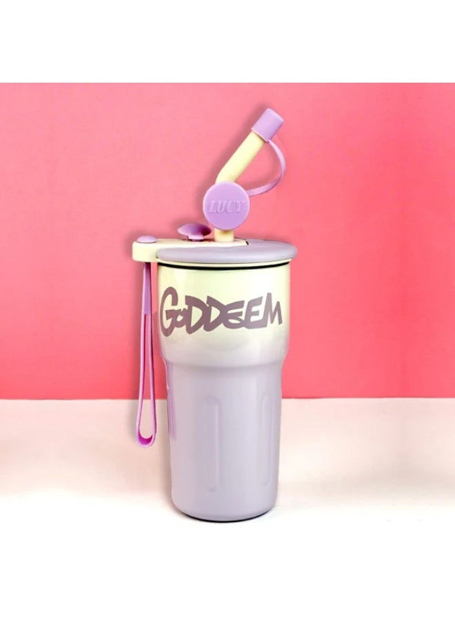 LITTLE SURPRISE BOX Lilac Ombre Shaded Stainless Steel  Tumbler Water Bottle, 550ml - Image 1