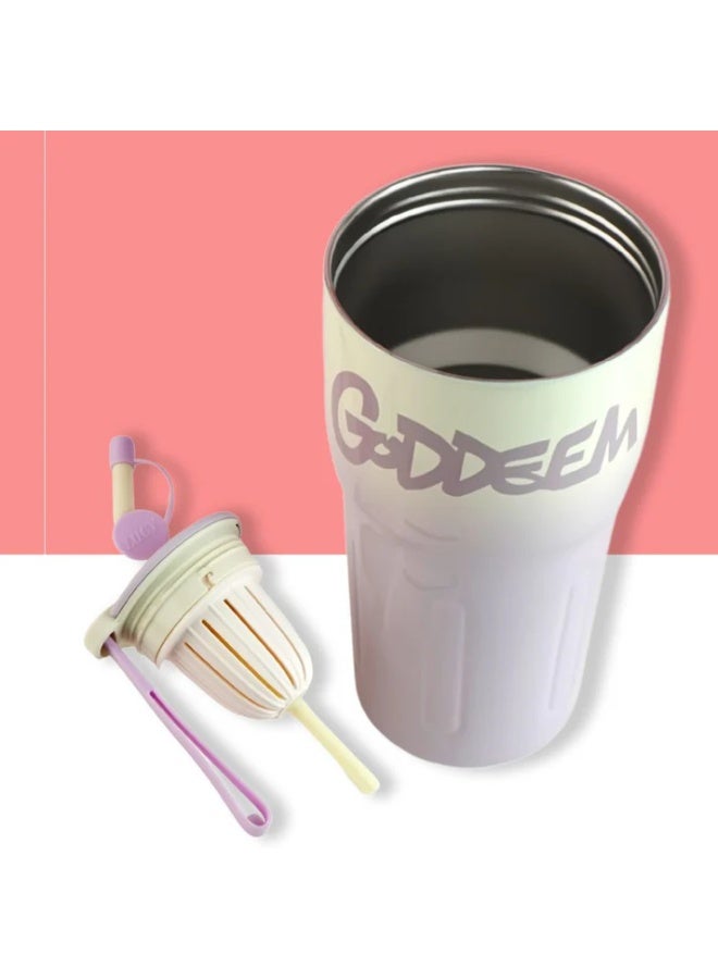 LITTLE SURPRISE BOX Lilac Ombre Shaded Stainless Steel  Tumbler Water Bottle, 550ml - Image 3