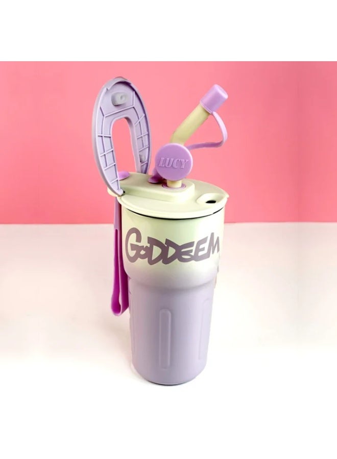 LITTLE SURPRISE BOX Lilac Ombre Shaded Stainless Steel  Tumbler Water Bottle, 550ml - Image 2