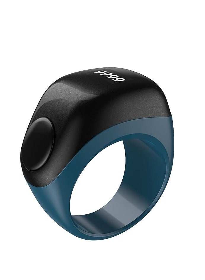 iQIBLA Zikr Flex Smart Ring Tasbih Counting With 3 Compatible Sizes 18mm, 20mm and 22mm - Blue - Image 2