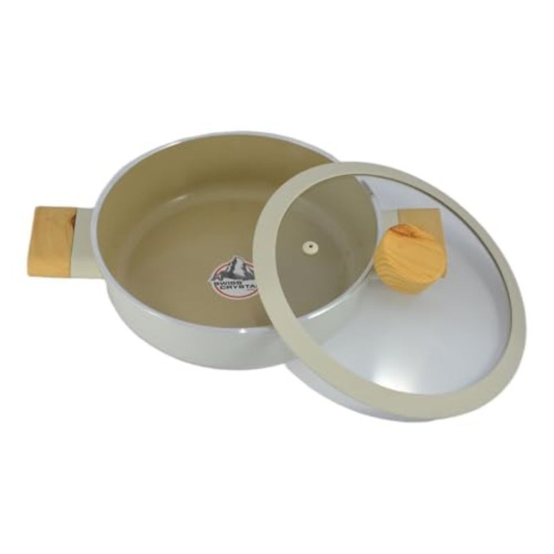 Ceramic Swiss Crystal Low Casserole, 22 cm Size - Image 4
