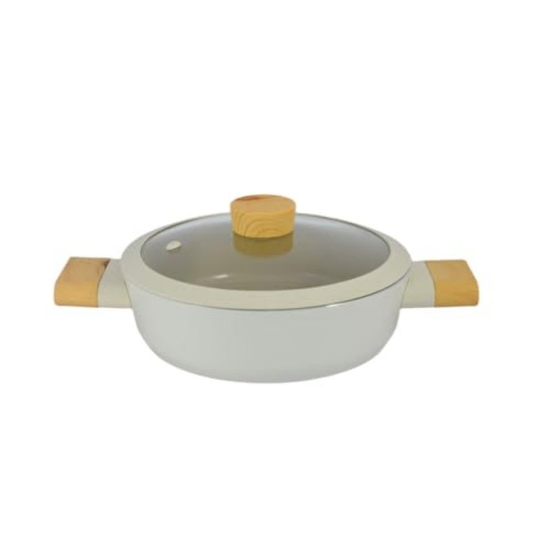 Ceramic Swiss Crystal Low Casserole, 22 cm Size - Image 1