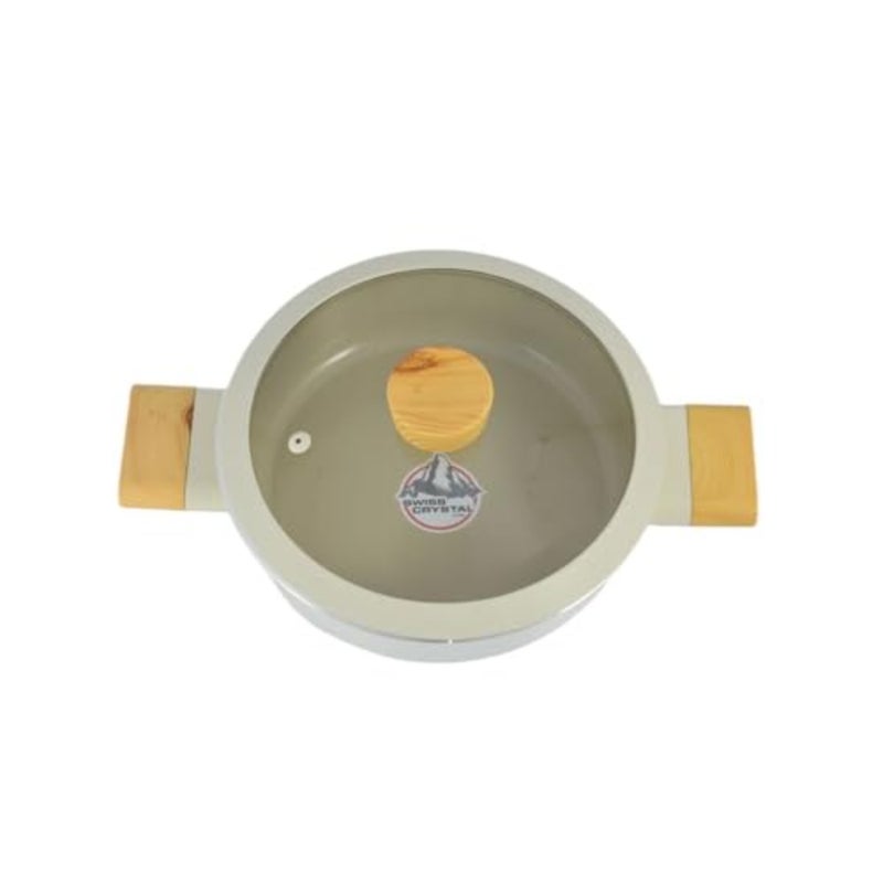 Ceramic Swiss Crystal Low Casserole, 22 cm Size - Image 3