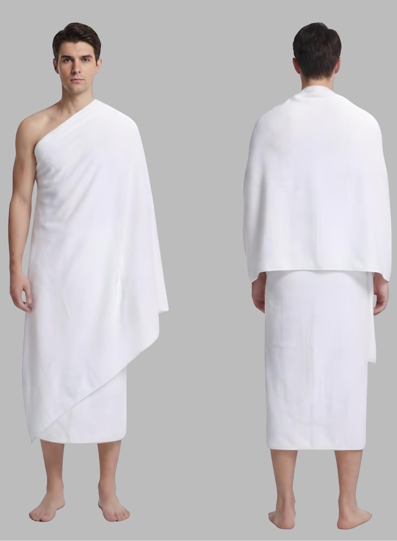 My Cotton Men’s Premium Cotton Ihram Set for Hajj & Umrah – 2-Piece Soft Pilgrimage Garment - Image 1