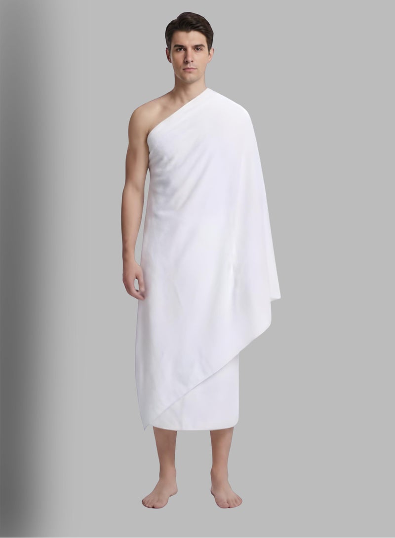 My Cotton Men’s Premium Cotton Ihram Set for Hajj & Umrah – 2-Piece Soft Pilgrimage Garment - Image 2