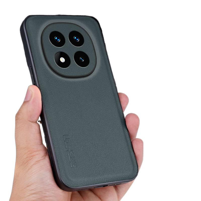 BB غطاء واقي، مقاوم للصدمات لـ Redmi Note 15، أخضر، حماية من السقوط، ملمس جلد باللون الأخضر باللون الأحمر - Image 1