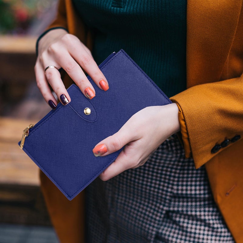 Travelambo RFID Wallet Women Large Size Bifold Multi Card Wallet Case with Zipper Pocke Credit Card Holder for Women - Image 3