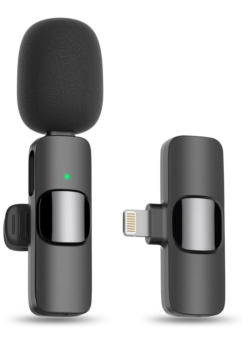 JAJEEK Bluetooth Mini Microphone for iPhone, iPad – Wireless Lavalier Lapel Mic for Video Recording, Clip-on Shirt Phone Microphone for Tiktok, YouTube, Interview & Podcast - Image 1