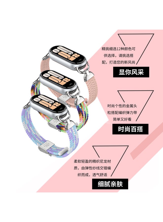 Suitable For Xiaomi Mi Band 10 Watch Strap New Woven Nylon Fashion Wrist Strap Miband8 Xiaomi 9 Bracelet Watch Strap - Image 3