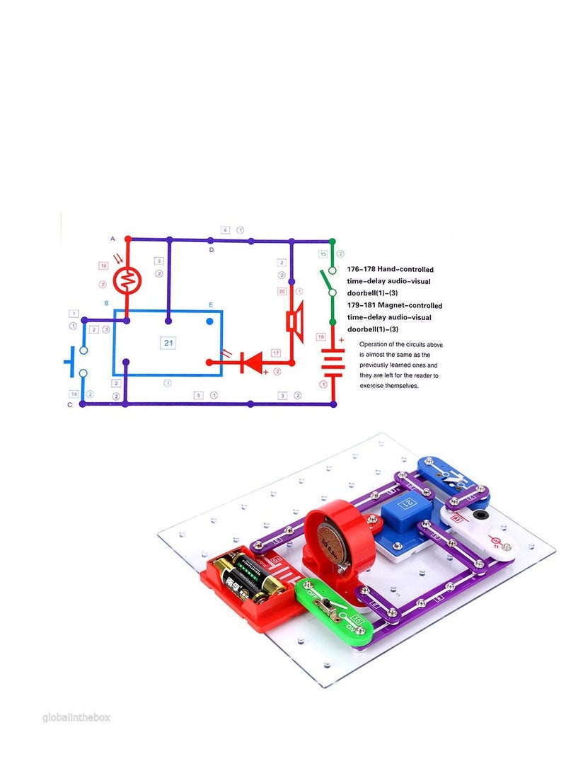 null - 335 Circuit Electronics Kits for Kids with 31 Snap Parts for Science Experiments, Basic Electricity and Magnetism Learning Toys for Ages 8 and Up - Image 1