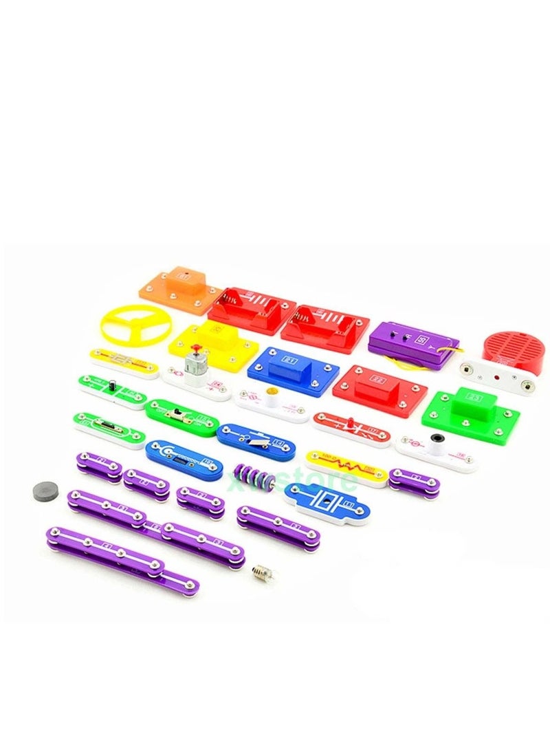 null - 335 Circuit Electronics Kits for Kids with 31 Snap Parts for Science Experiments, Basic Electricity and Magnetism Learning Toys for Ages 8 and Up - Image 1