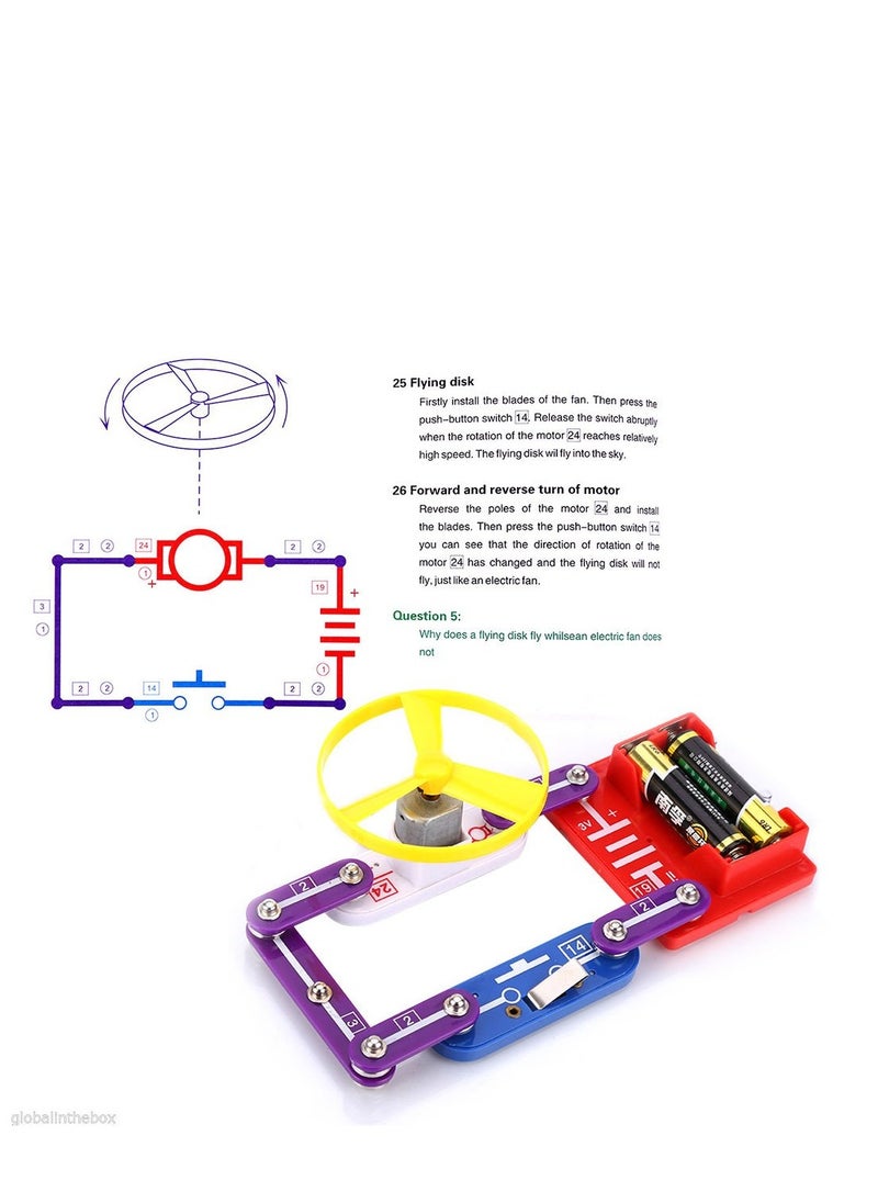 null - 335 Circuit Electronics Kits for Kids with 31 Snap Parts for Science Experiments, Basic Electricity and Magnetism Learning Toys for Ages 8 and Up - Image 1