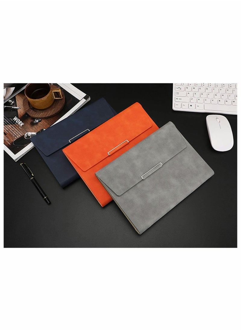 Excefore - A5 3-Folds Loose-Leaf Notebook Business Office Diary 235 * 175mm Black - Image 1