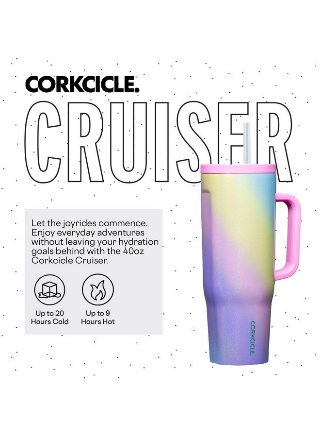 CORKCICLE Cruiser Insulated Tumbler With Handle And Straw, Rainbow Unicorn, 40 Oz - Reusable Water Bottle Keeps Beverages Cold For 20 Hrs, Hot For 9Hrs - Image 2