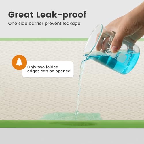 Gardner Pet Dog Pee Pads Extra Large 28"x34", XL Thicker ECO Green Disposable Puppy Training Pads Super Absorbent Full Edge-Wrapping Pad for Dogs, Puppies, Cats, Rabbits (10 Count) - Image 2