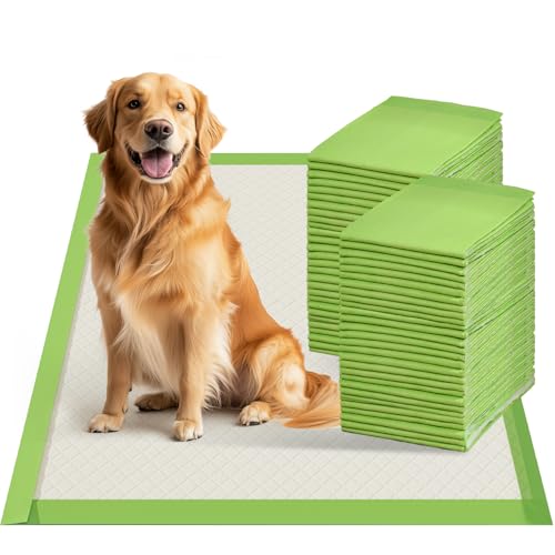 Gardner Pet Dog Pee Pads Extra Large 28"x34", XL Thicker ECO Green Disposable Puppy Training Pads Super Absorbent Full Edge-Wrapping Pad for Dogs, Puppies, Cats, Rabbits (10 Count) - Image 1