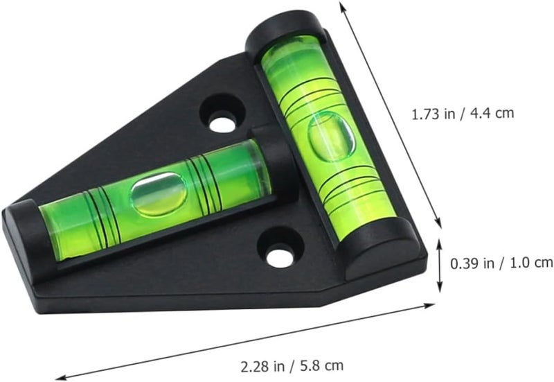 5pcs T-shaped Triangle Bubble Level Set Mounting Holes, Dual-direction Plastic Spirit Levels for Small Measuring and Precision Leveling Tools - Image 2