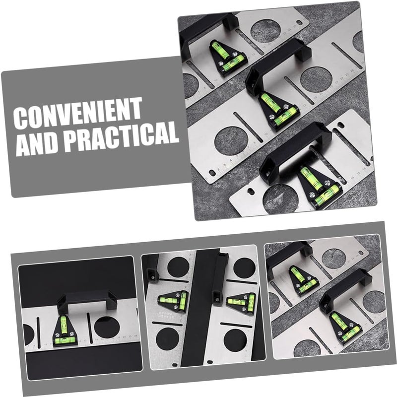 5pcs T-shaped Triangle Bubble Level Set Mounting Holes, Dual-direction Plastic Spirit Levels for Small Measuring and Precision Leveling Tools - Image 4