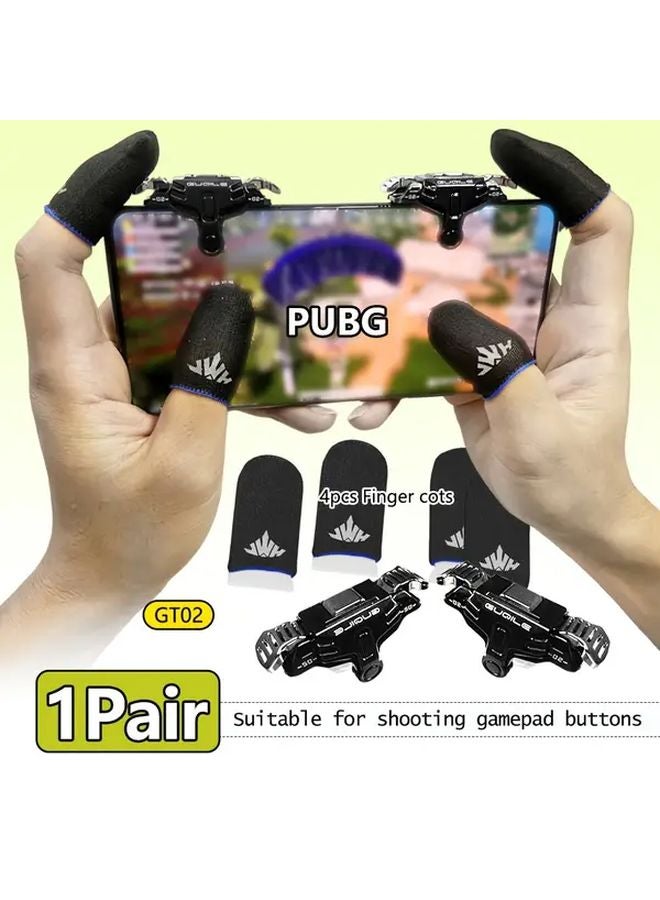 GT02 Model 4PCS Reflective Logo Finger Gloves Mobile Gaming Controller ABS Material - Image 2
