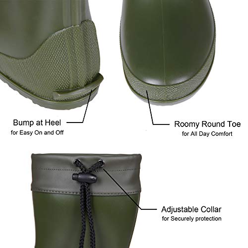Asgard Women's Packable Tall Rain Boots Ultra Lightweight Garden Boots - NOT for Wide Calf, Green 41 (size 10-10.5) - Image 4