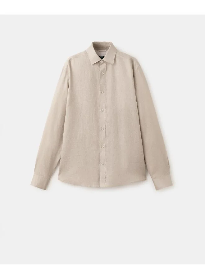 Mango Man  Regular-fit 100% linen shirt for Men | Best Price UAE