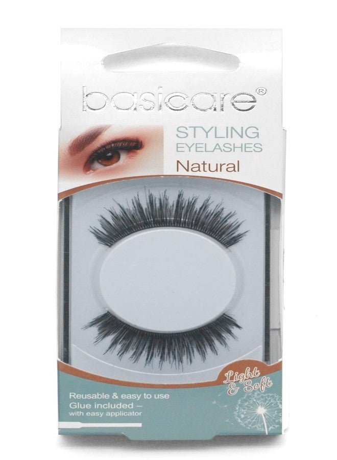 Basicare Styling Eyelashes, False Eyelashes Natural Look Reusable Fake Eyelashes For Women, Adhesive Included, Style 19202 - Image 1