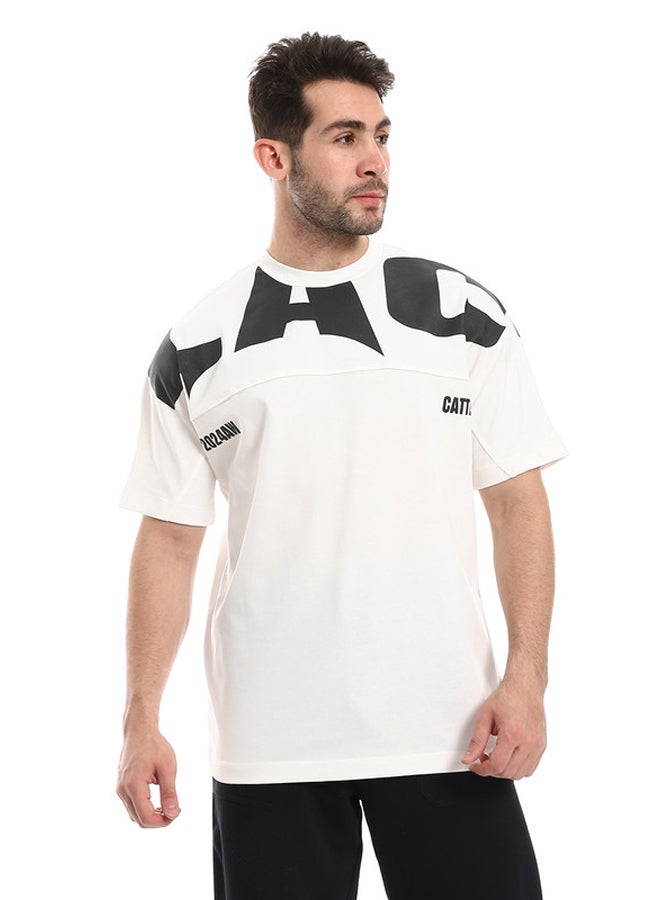 WHITE RABBIT Comfy Printed White T-Shirt  - Image 1