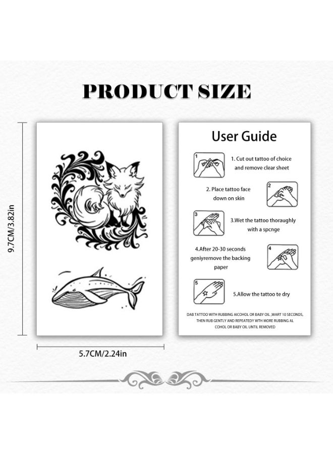 LUMYA 30 Sheets Temporary Tattoos for Kids & Adults, Mixed Style Waterproof and Realistic Fake Tattoos, Long-Lasting and Easy to Apply Body Art for Festivals, Parties, Gifts - Image 5