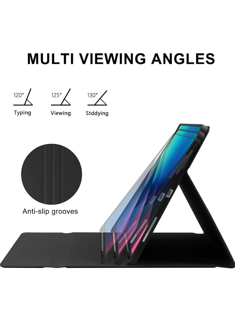 Captaintech Magic Keyboard Case for iPad Air 13 M2 (2024) u0026 iPad Pro 12.9 (2018-2024) - Wireless Detachable with Apple Pencil Holder - Image 4