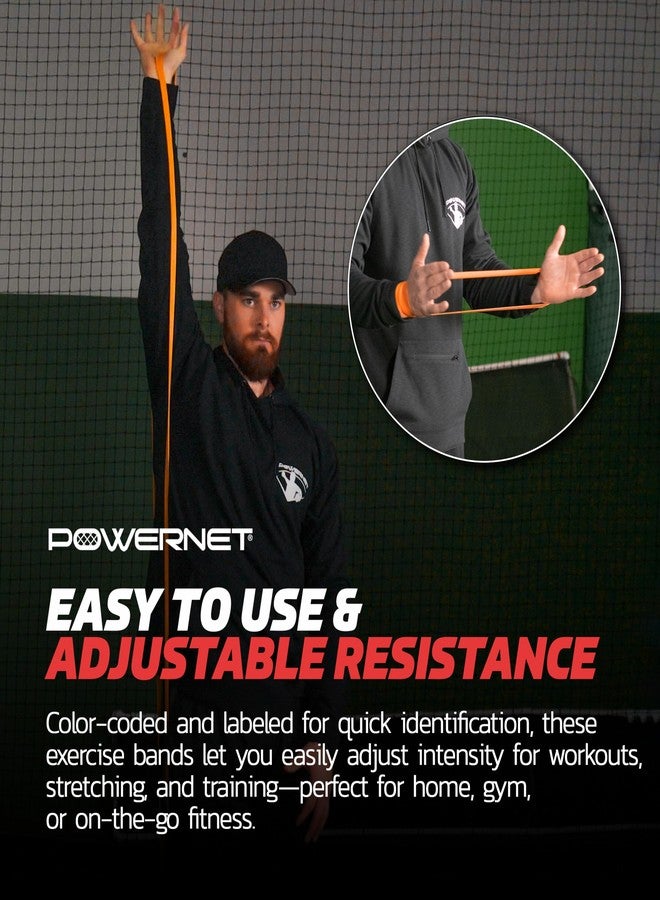PowerNet Resistance Loop Exercise Bands, Color-Coded Progressive Resistance Bands, Workout Equipment for Home Gym Stretching & Training - Image 5