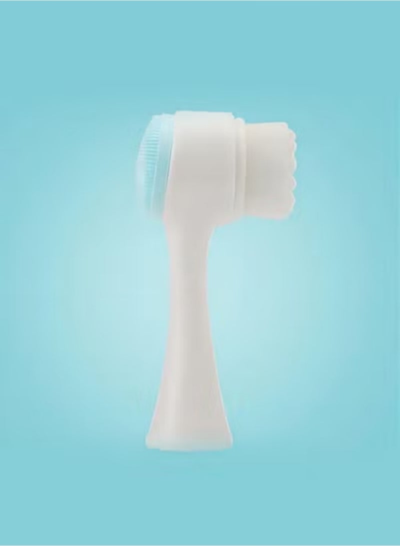 Facial Cleansing Brush, Double-headed Silicone Facial Cleansing and Exfoliating Waterproof Manual Face Wash Brush Skin Care Massage - Image 1